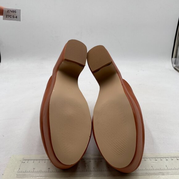 Pazzion Brown Thick Platform Round Toe Mules Clogs Slip On Chunky Heel Slipper - Picture 6 of 6